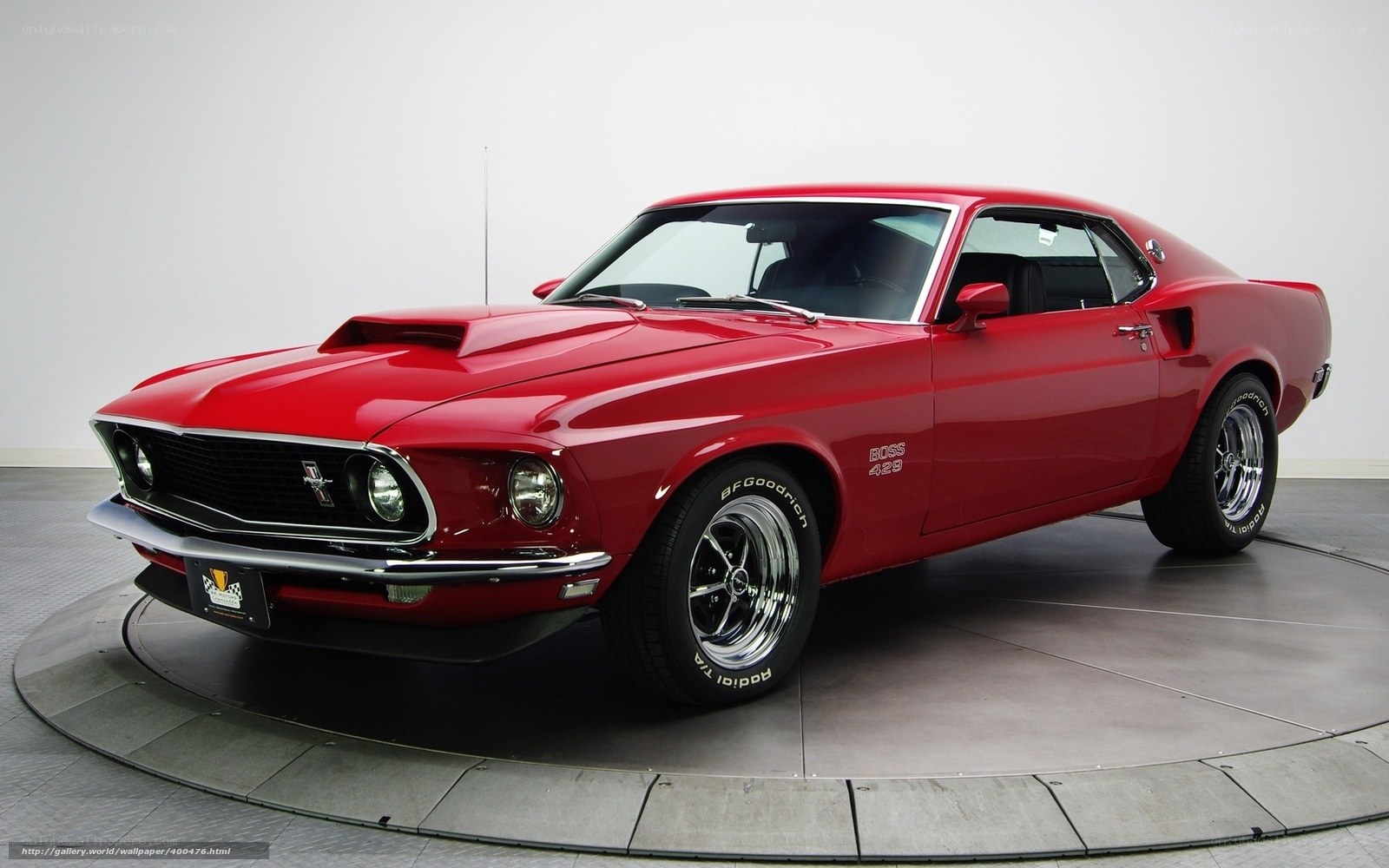 Red classic muscle car