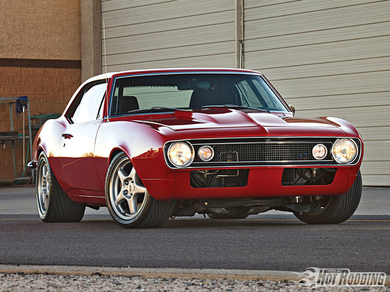 Red classic muscle car