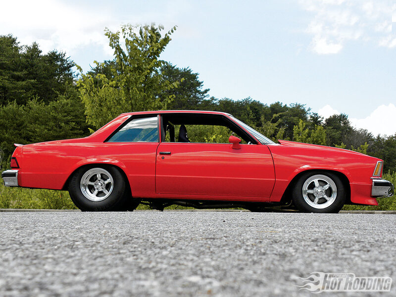 Red classic muscle car