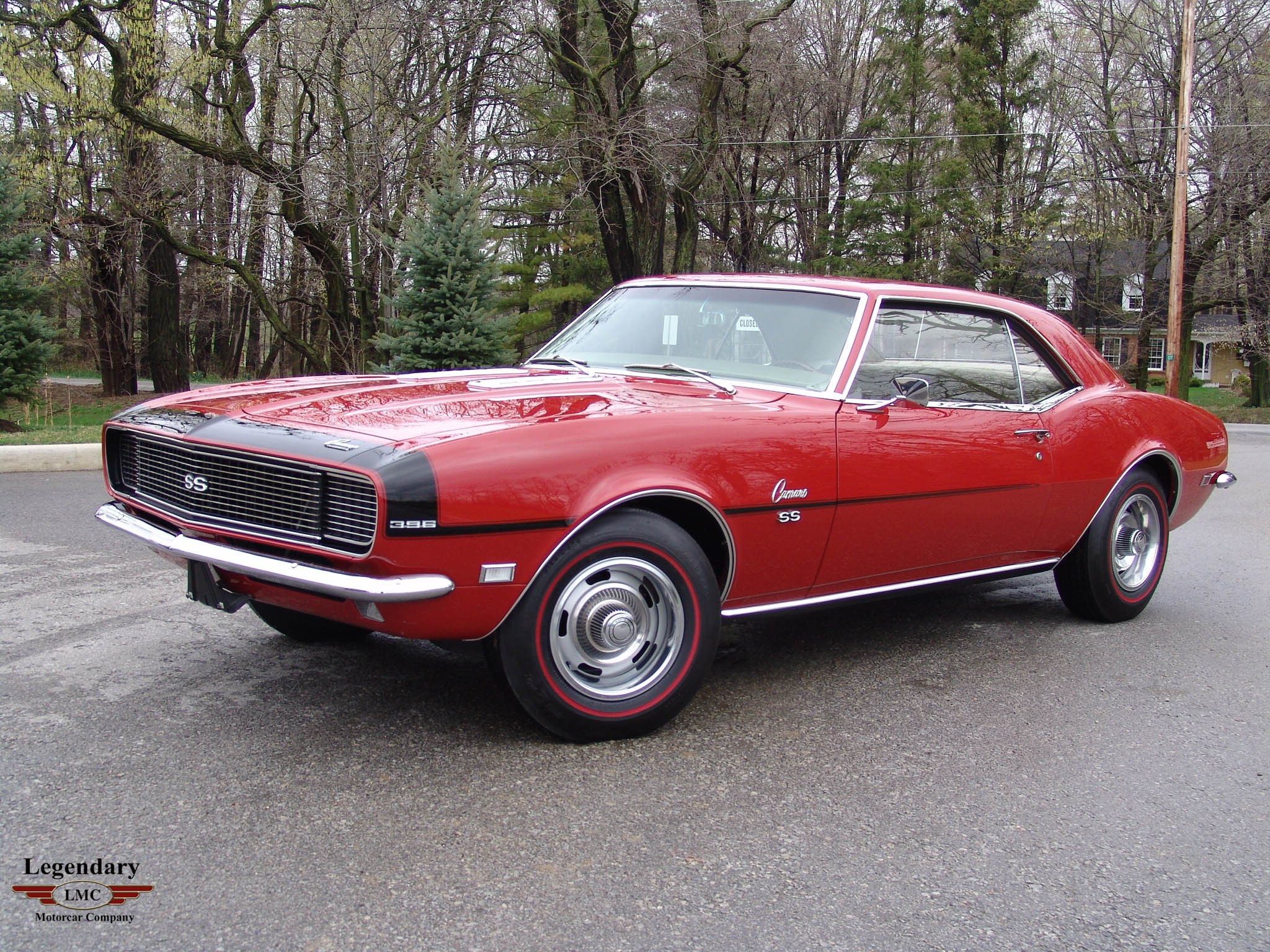 Red classic muscle car