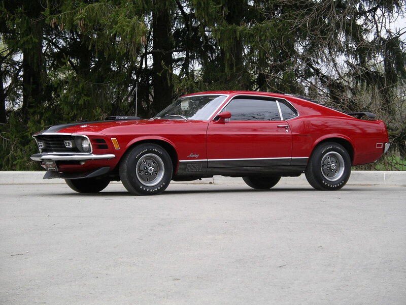 Red classic muscle car