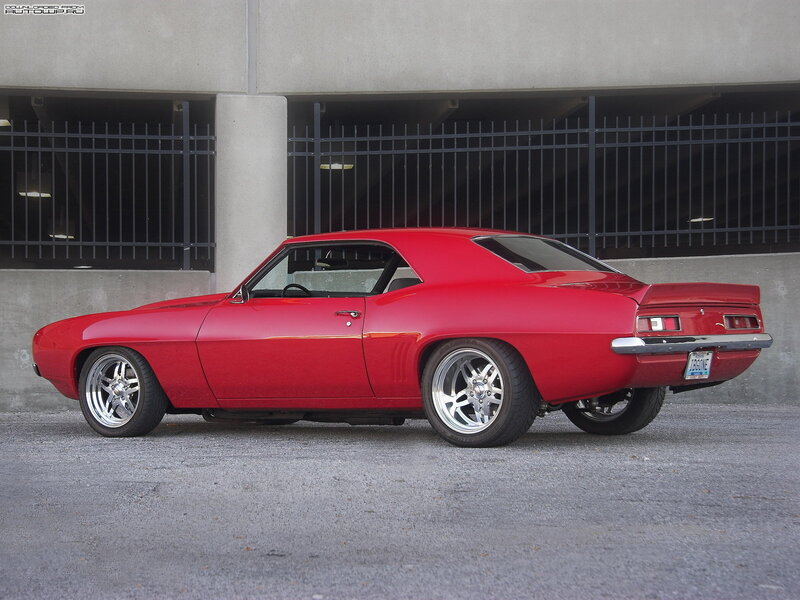 Red classic muscle car