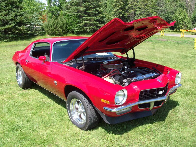 Red classic muscle car