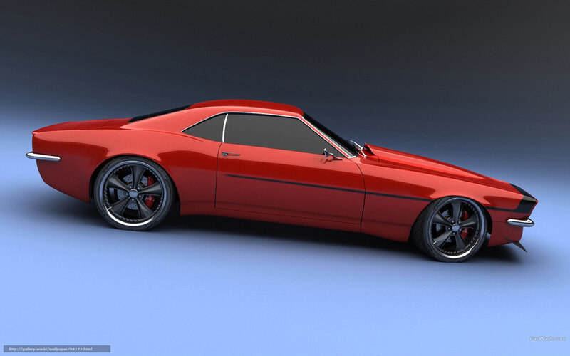 red classic muscle car