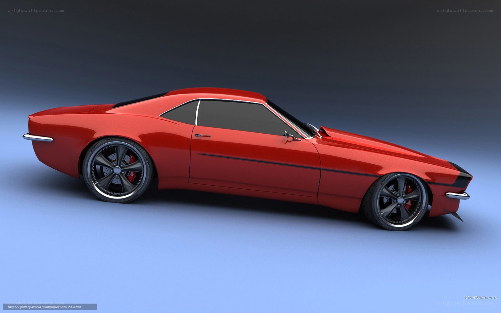 red classic muscle car