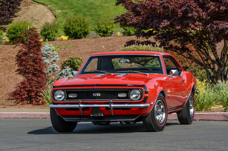 Red classic muscle car