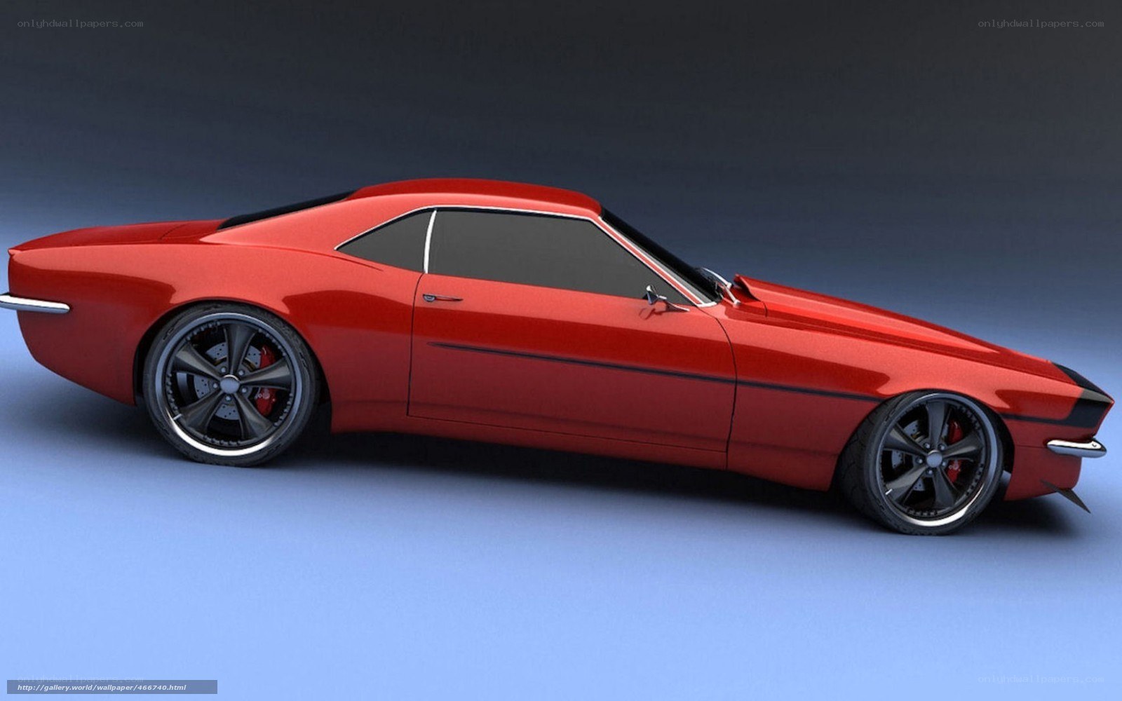 red classic muscle car