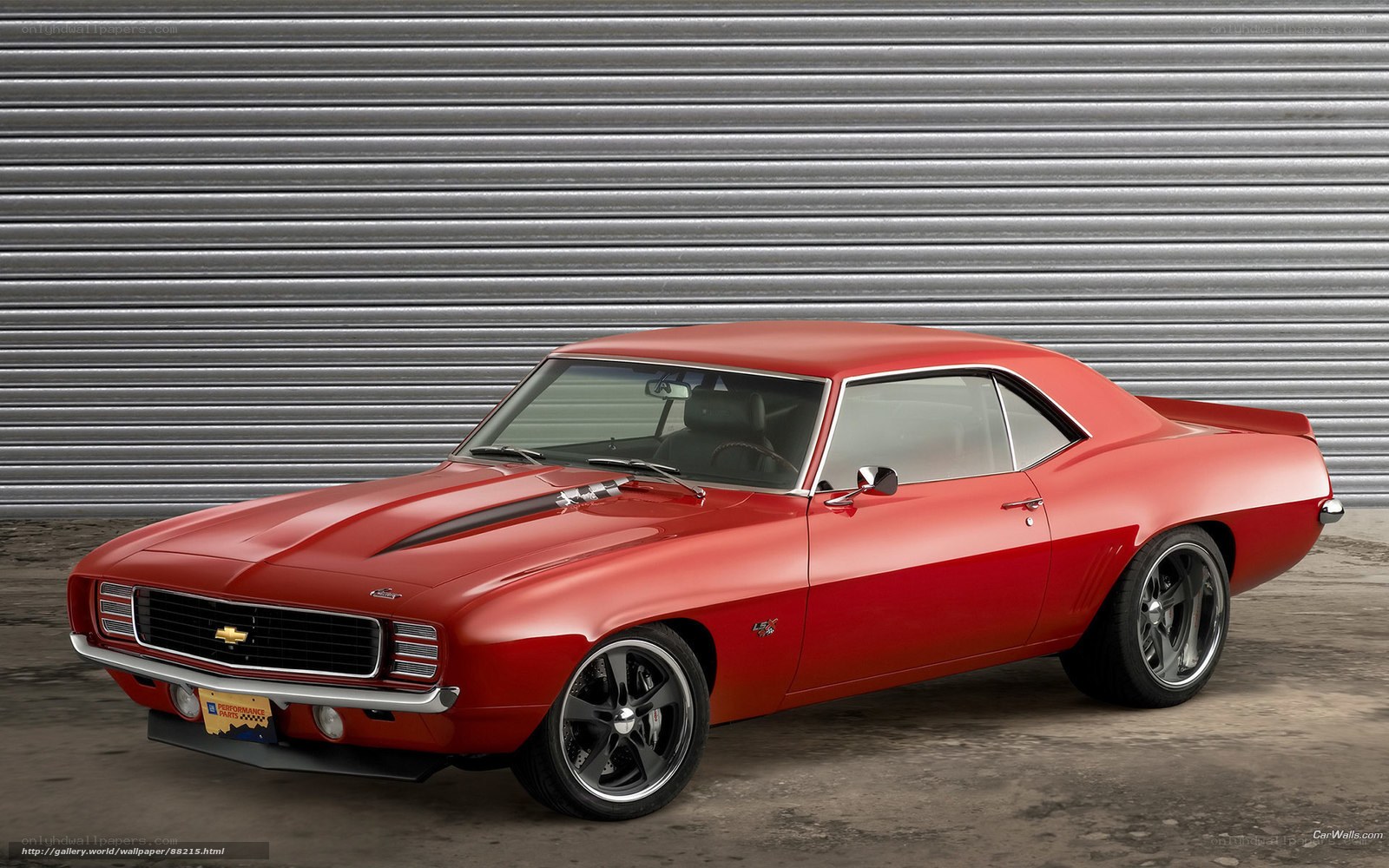 Red classic muscle car