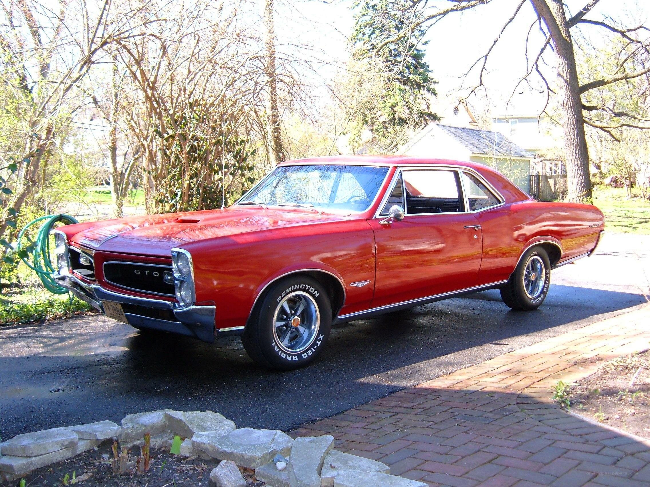Red classic muscle car