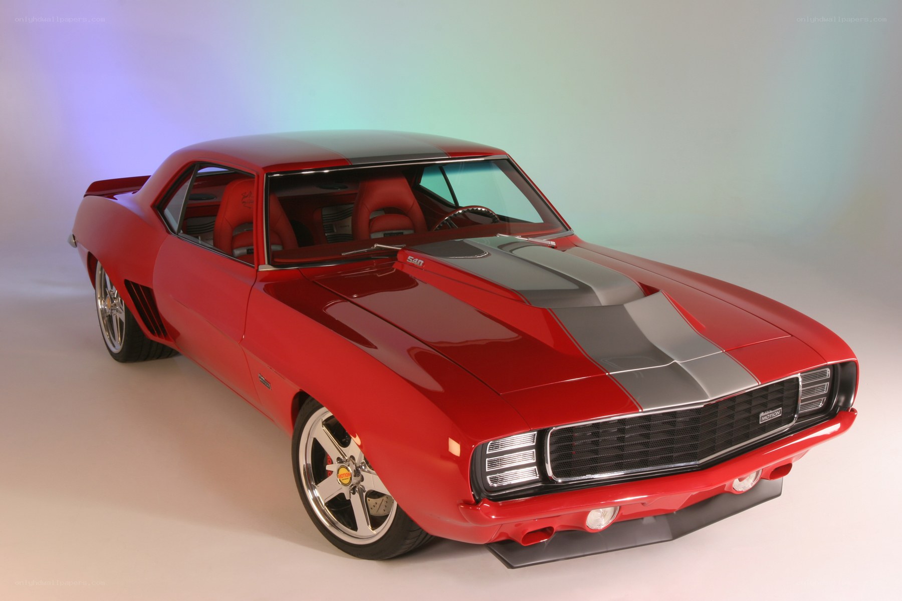 Red classic muscle car