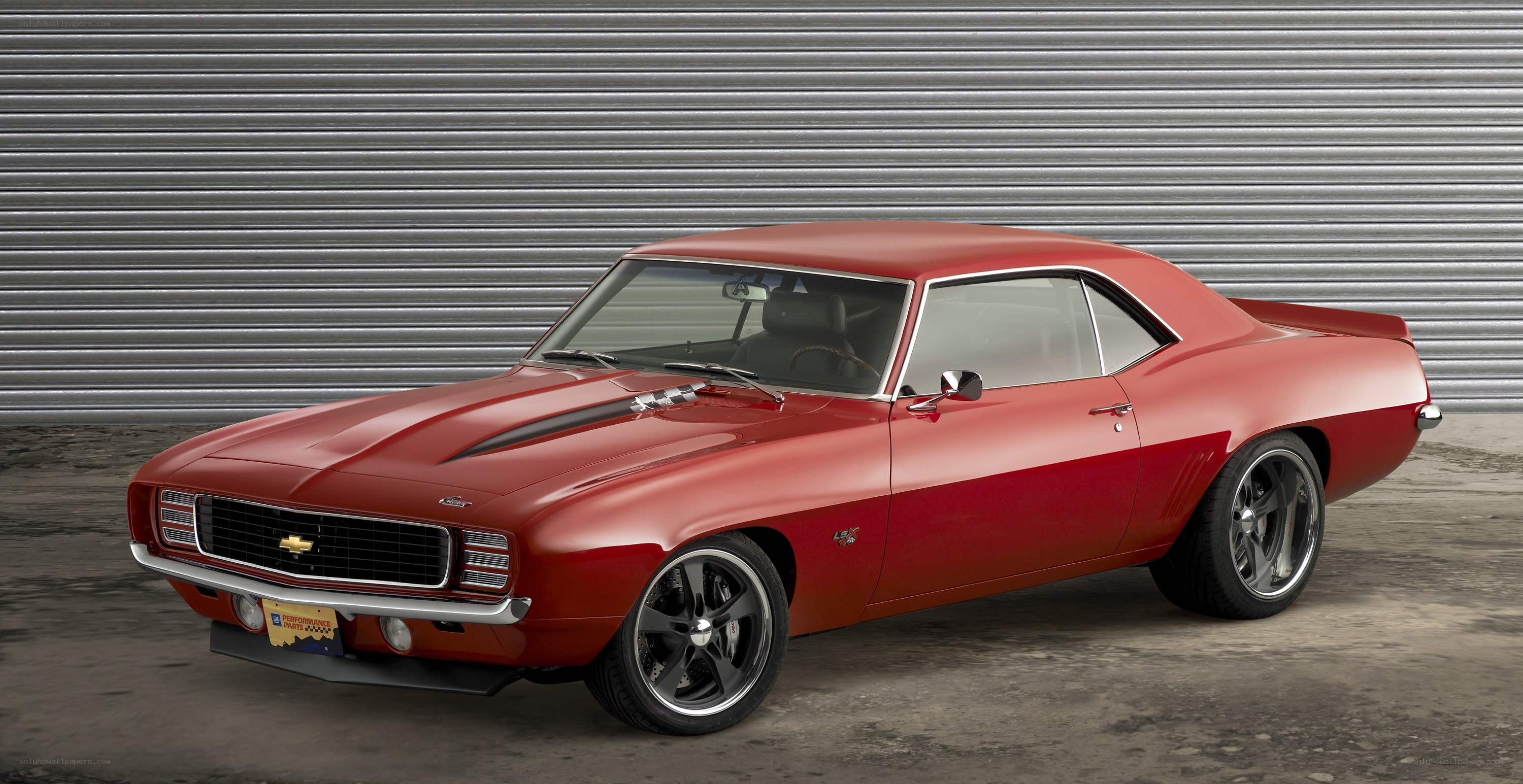 Red classic muscle car