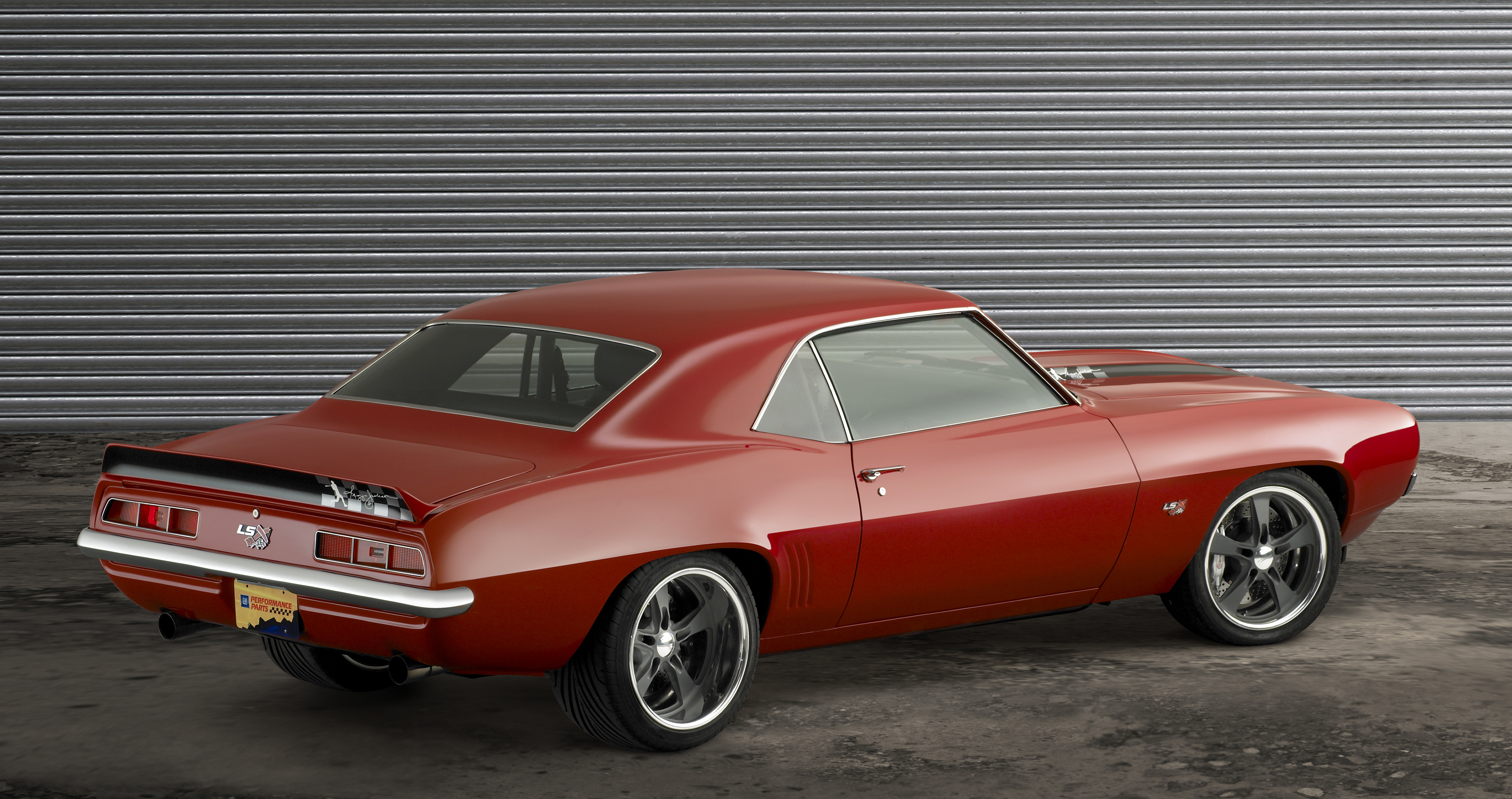 Red classic muscle car
