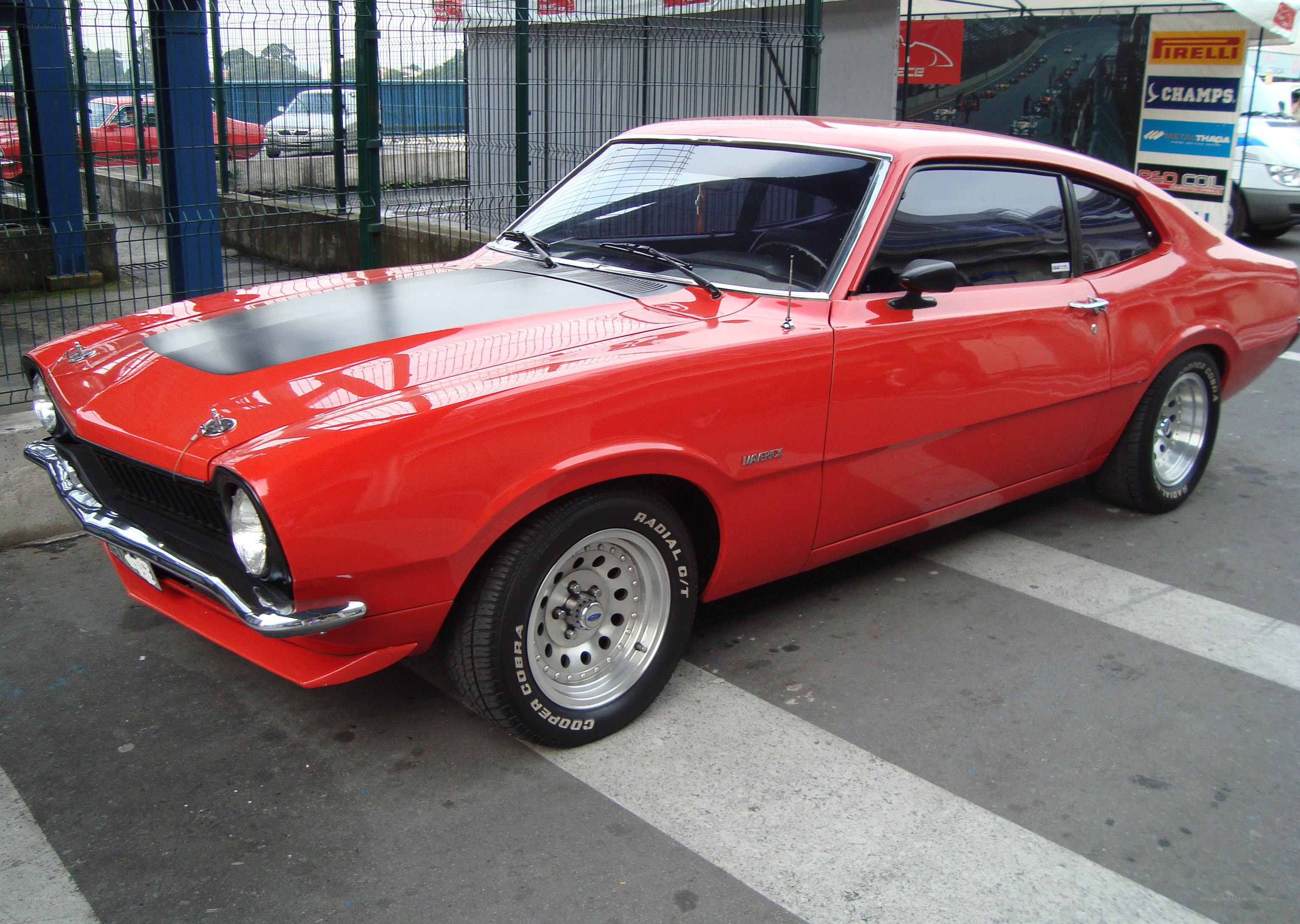 Red classic muscle car