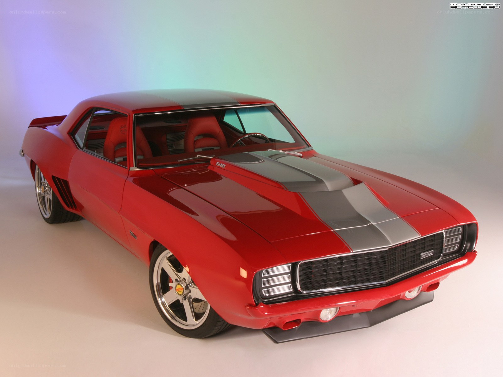 Red classic muscle car