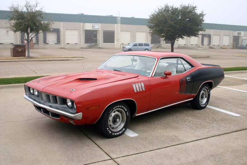red classic muscle car
