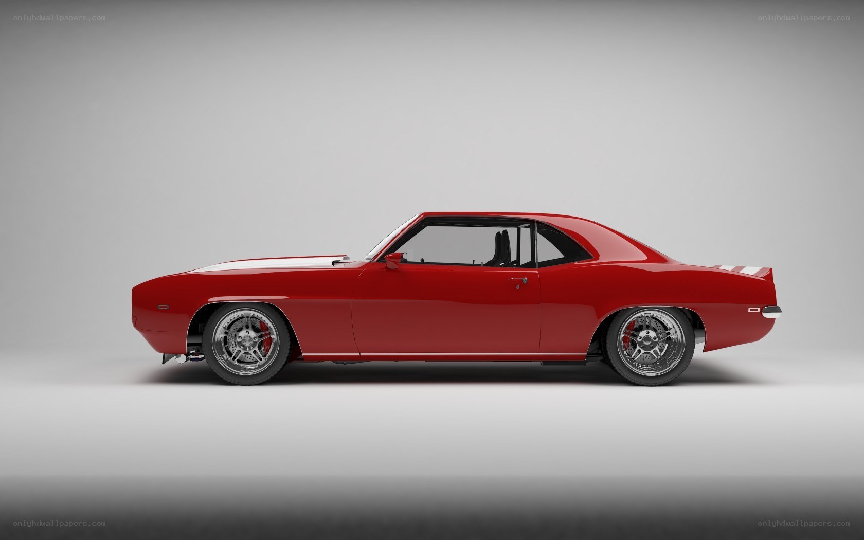 Red classic muscle car