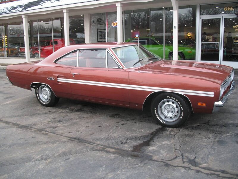 Red classic muscle car