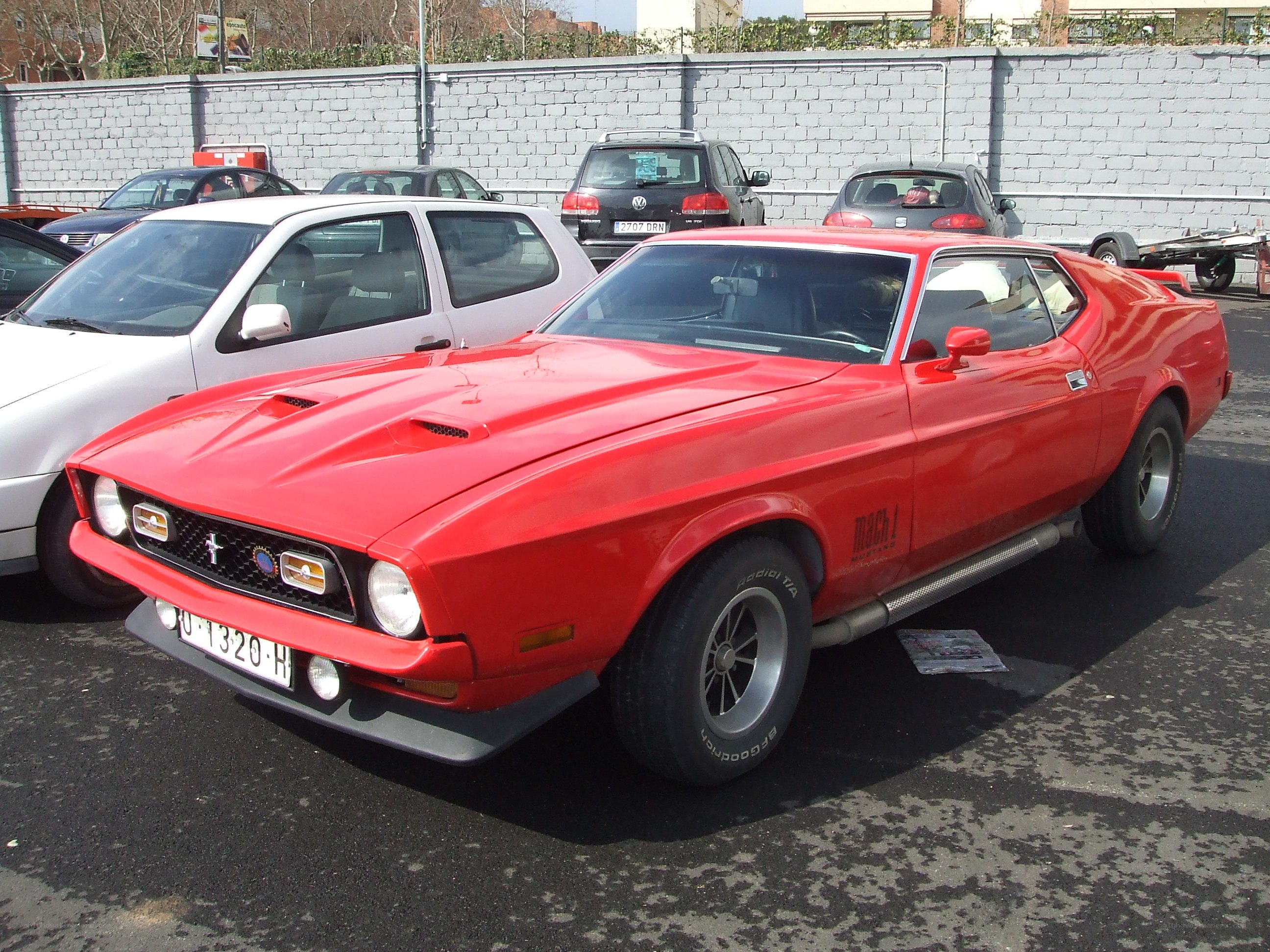 Red classic muscle car