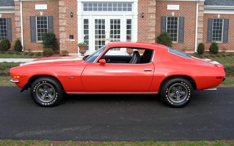 Red classic muscle car