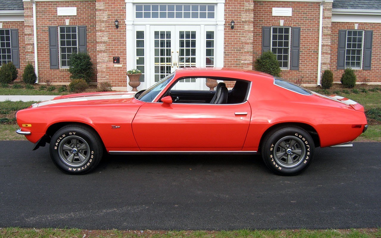 Red classic muscle car