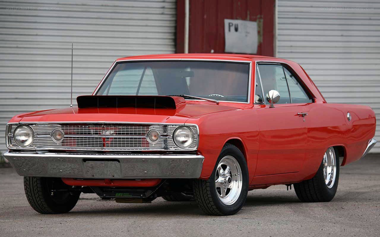 Red classic muscle car