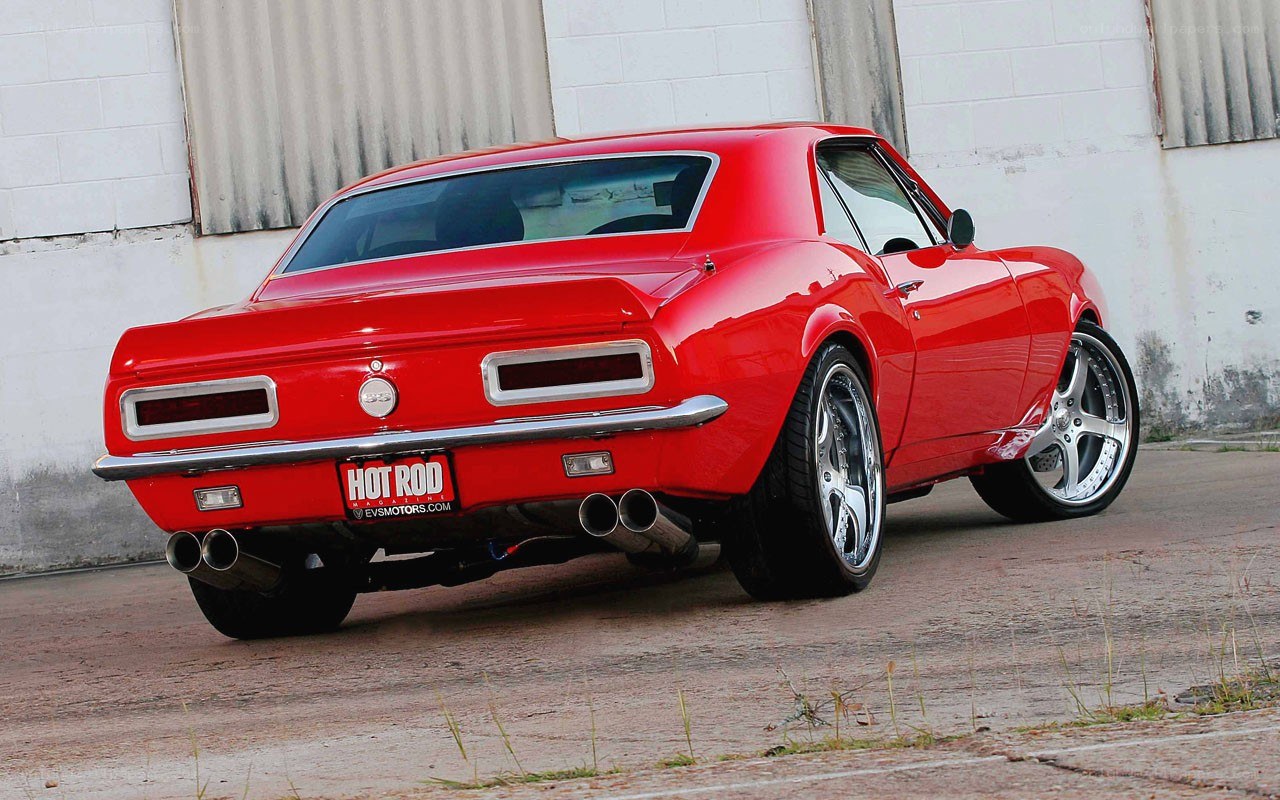 red classic muscle car