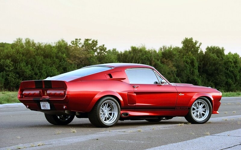 Red classic muscle car