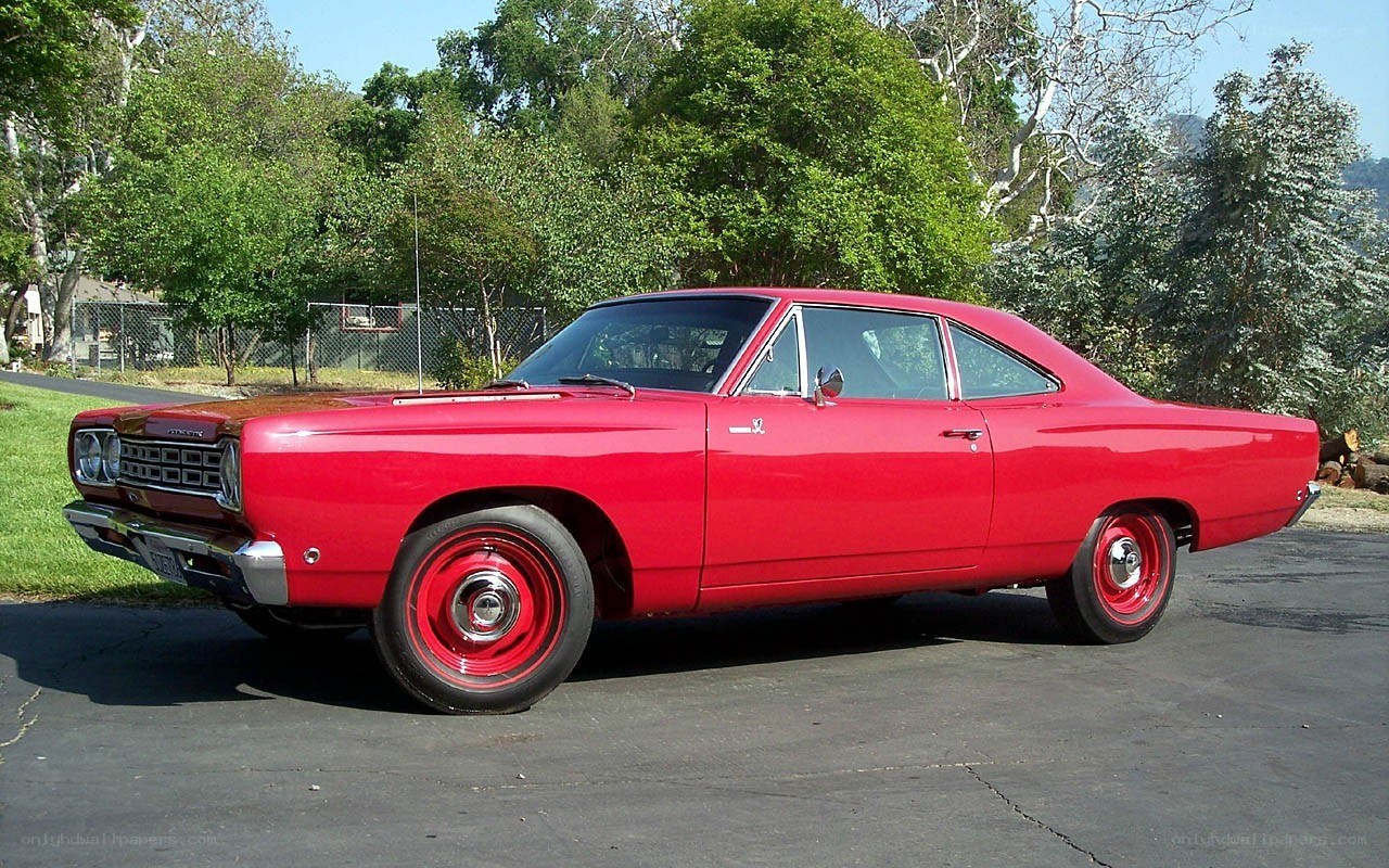 Red classic muscle car