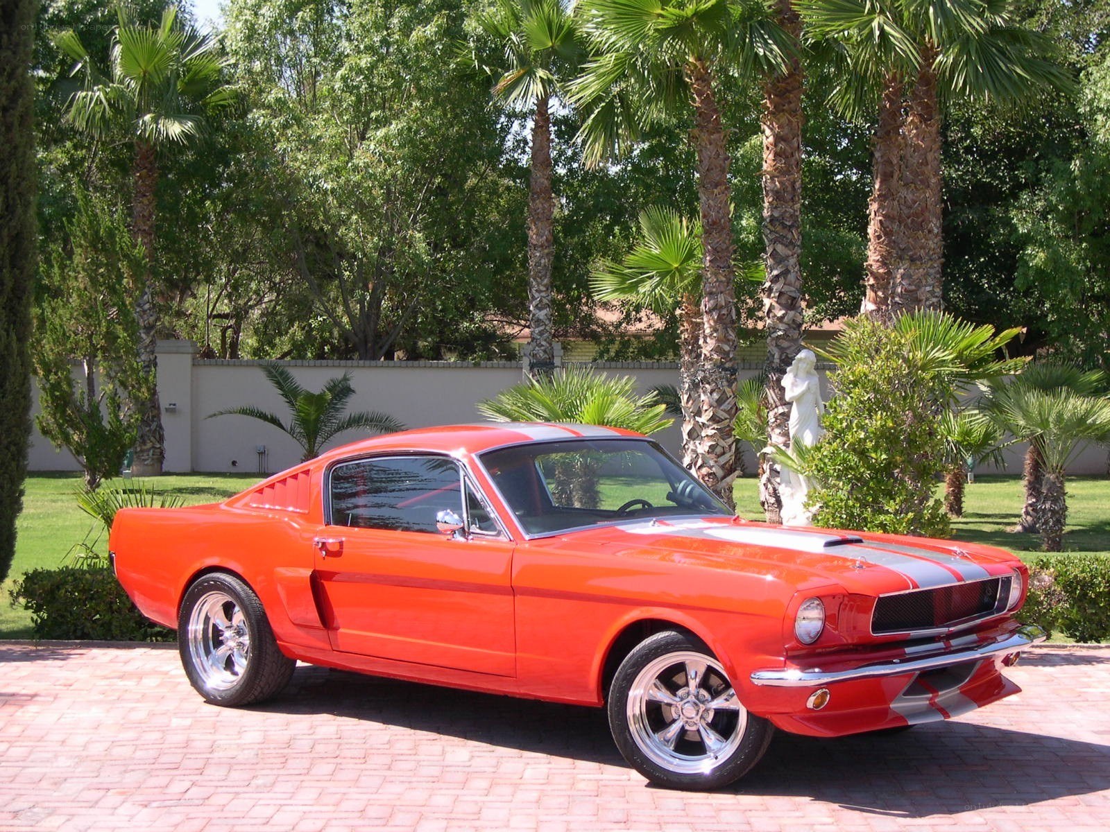 Red classic muscle car