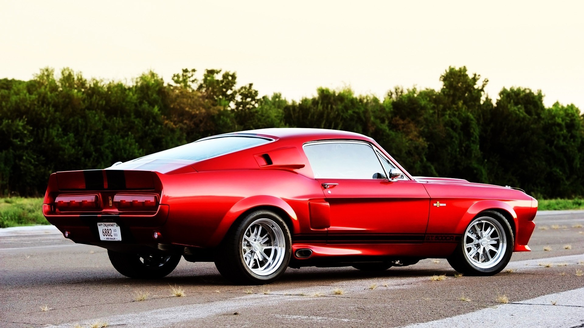 red classic muscle car