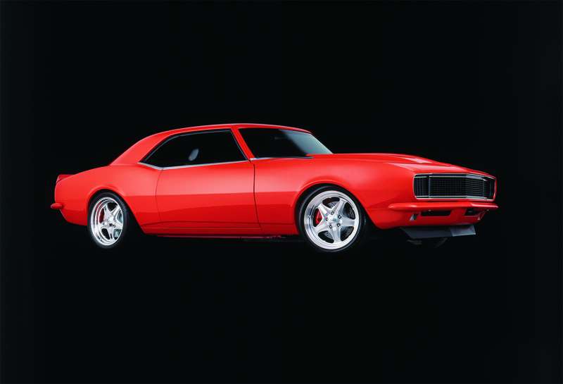 Red classic muscle car