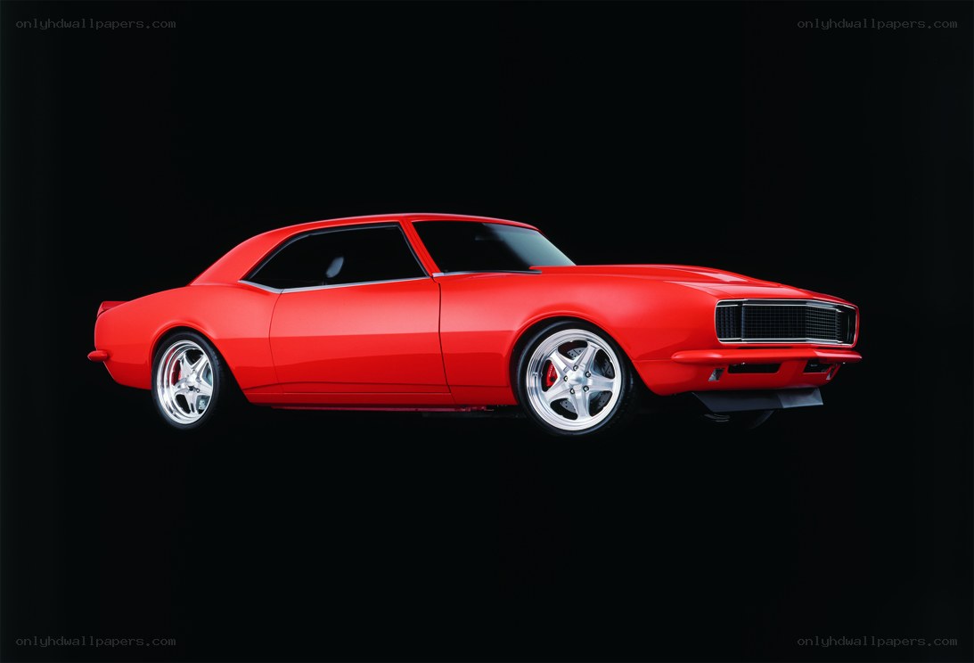 Red classic muscle car
