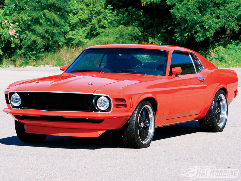 Red Classic Muscle Car — Bright