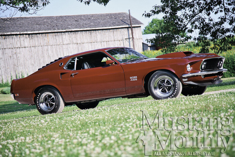 Red Classic Muscle Car — Brown