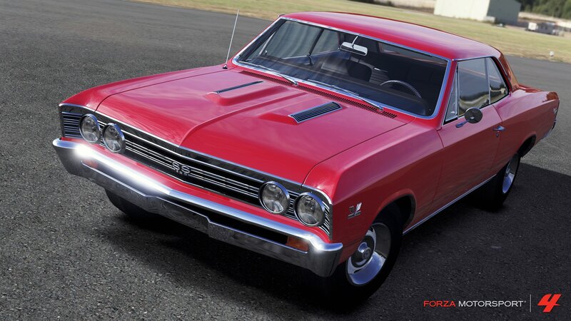 Red Classic Muscle Car — Calm, Afternoon, 3d Render