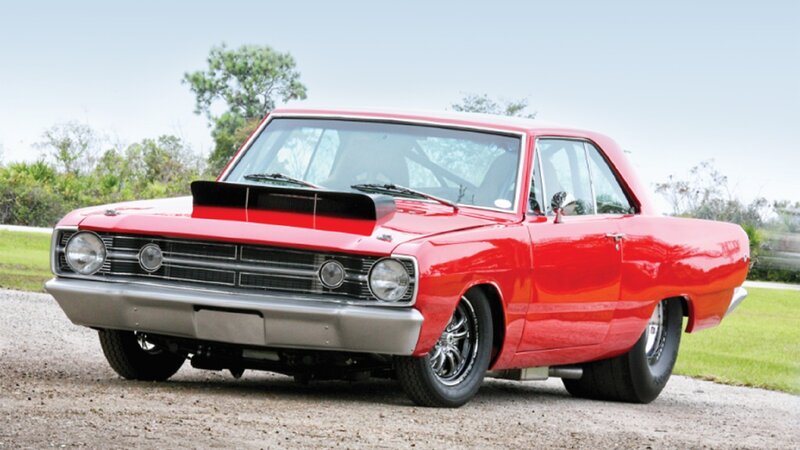 Red Classic Muscle Car — Calm, Afternoon, Photograph, Grille