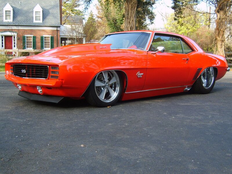 Red Classic Muscle Car — Calm, Spring, Photograph