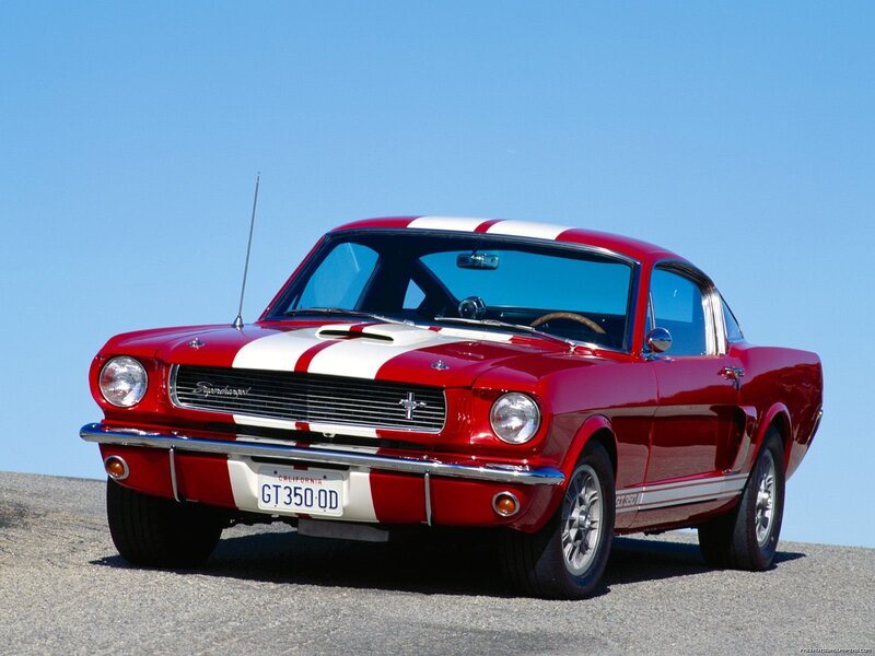 Red Classic Muscle Car — Clear, Afternoon