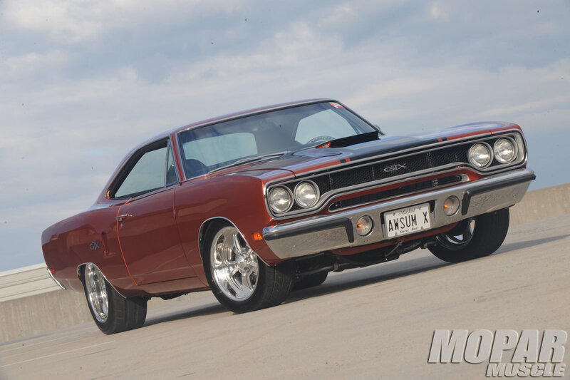 Red Classic Muscle Car — Dramatic, Afternoon, Photograph