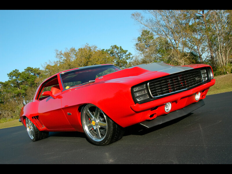 Red Classic Muscle Car — Dramatic, Afternoon