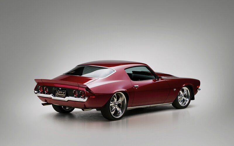 Red Classic Muscle Car — Dramatic, Photograph, Studio