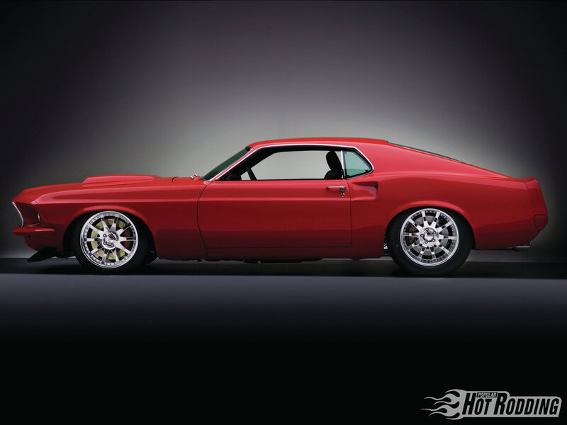 Red Classic Muscle Car — Dramatic, Photograph