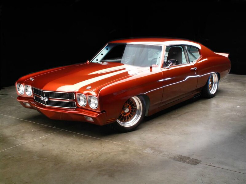 Red Classic Muscle Car — Dramatic, Photograph, Wheels