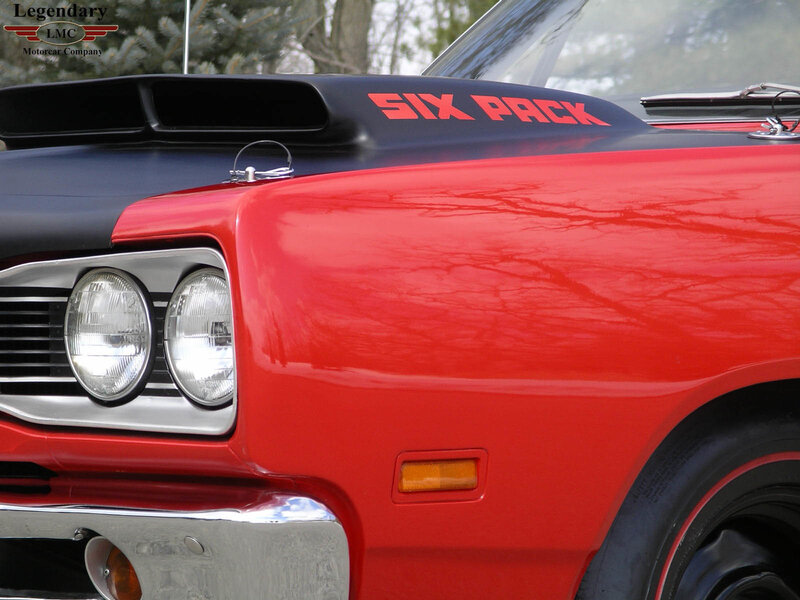 Red classic muscle car front