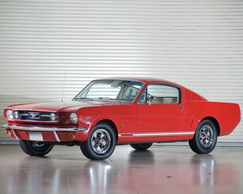 Red Classic Muscle Car — Neutral, Photograph, Garage