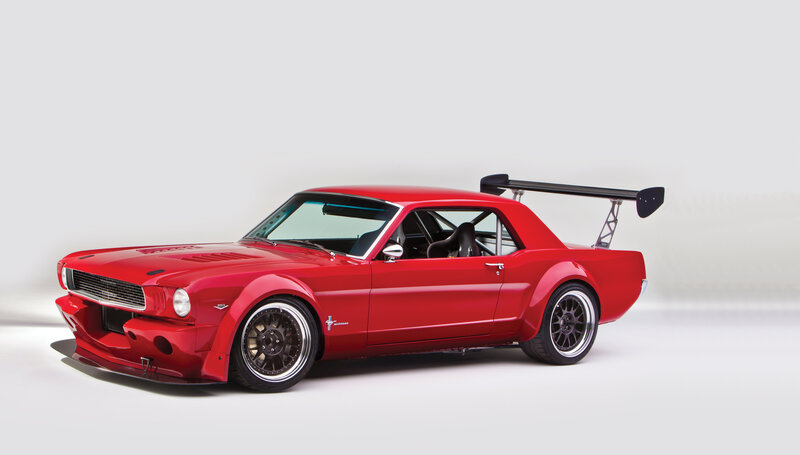 Red Classic Muscle Car — Neutral, Photograph, Wings