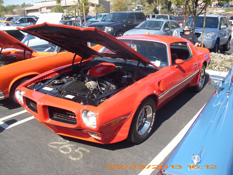 Red Classic Muscle Car — Orange, Outdoor