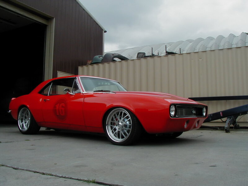 Red Classic Muscle Car — Overcast