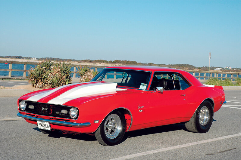 Red Classic Muscle Car — Serene, Afternoon