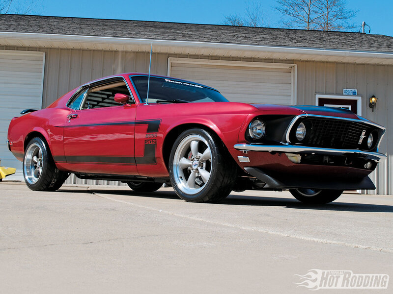 Red Classic Muscle Car — Showcasing